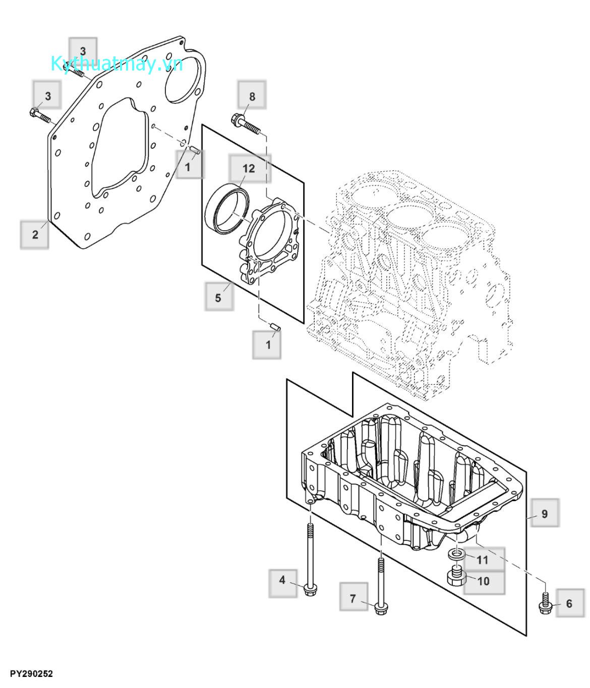 Bích lắp ráp và cacte dầu - ST826714